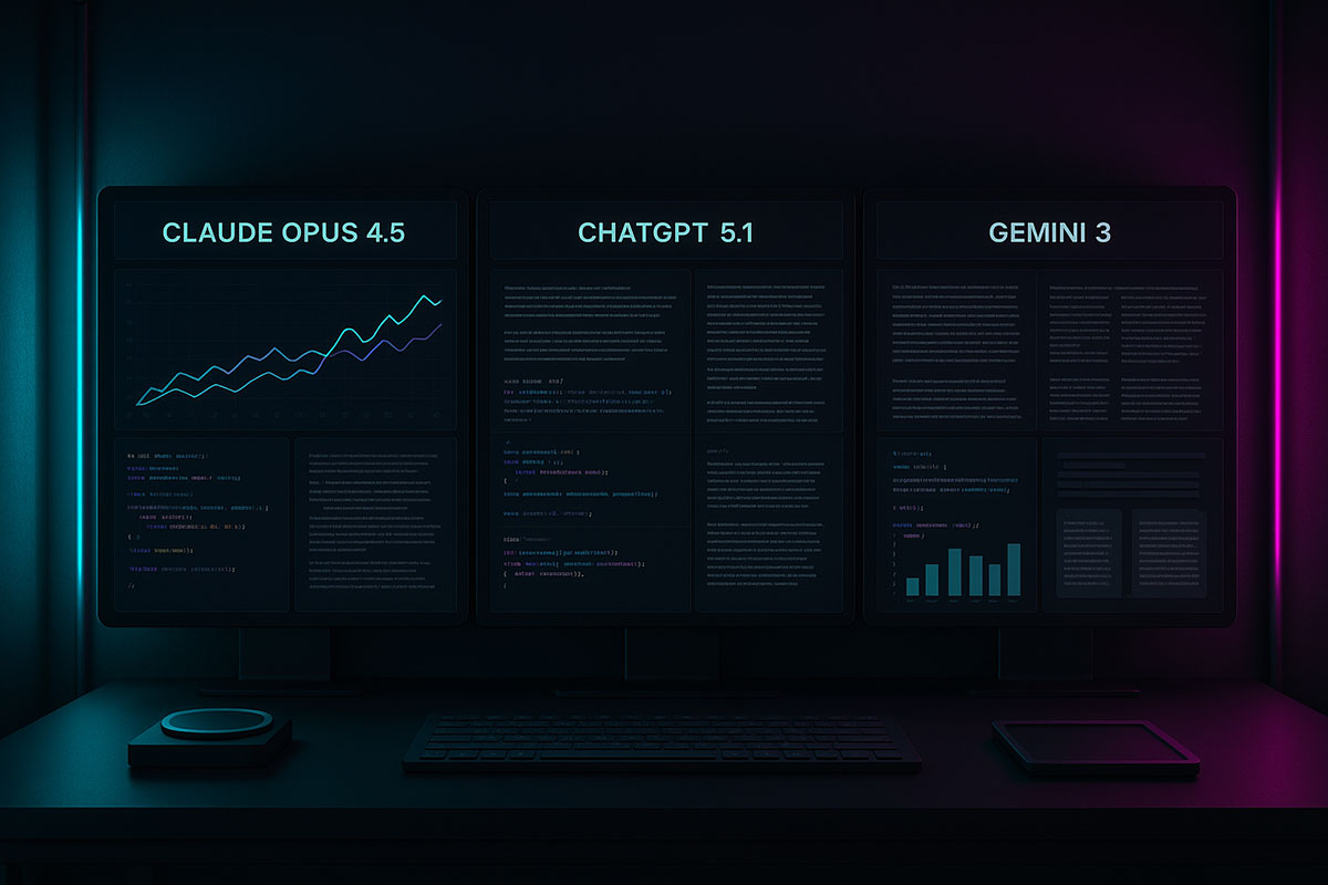 Claude Opus 4.5 vs ChatGPT 5.1 vs Gemini 3: Which AI Is Actually Best Right Now?