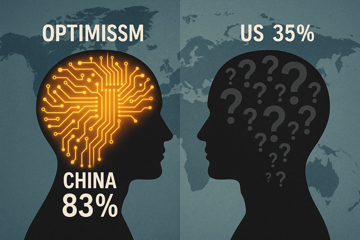 The Global AI Divide: Optimism, Regulation, and the Race for Leadership